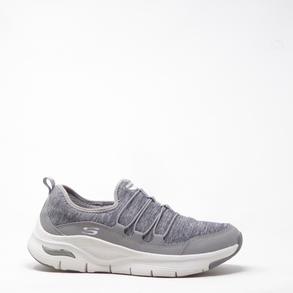 Skechers Womens Sneakers Gray Arch Fit Rainbow View Slip On 9.5